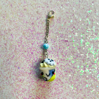 Lemon Blueberry Smoothie Polymer Clay Phone Charm